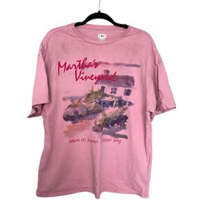 BDG Pink Oversized Graphic Tee